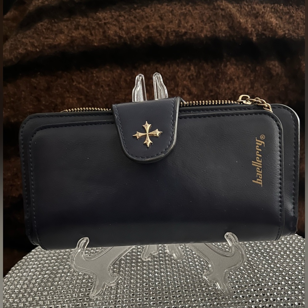 Baellerry EUC Navy Blue PU Leather Wallet